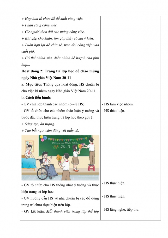 Giáo án và PPT Hoạt động trải nghiệm 5 kết nối Chủ đề Tôn sư trọng đạo - Tuần 12