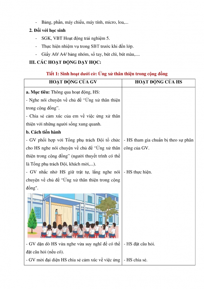 Giáo án và PPT Hoạt động trải nghiệm 5 chân trời bản 2 Chủ đề 4: Tham gia các hoạt động xã hội - Tuần 13