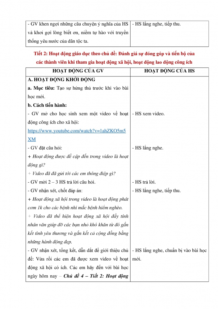 Giáo án và PPT Hoạt động trải nghiệm 5 chân trời bản 2 Chủ đề 4: Tham gia các hoạt động xã hội - Tuần 15