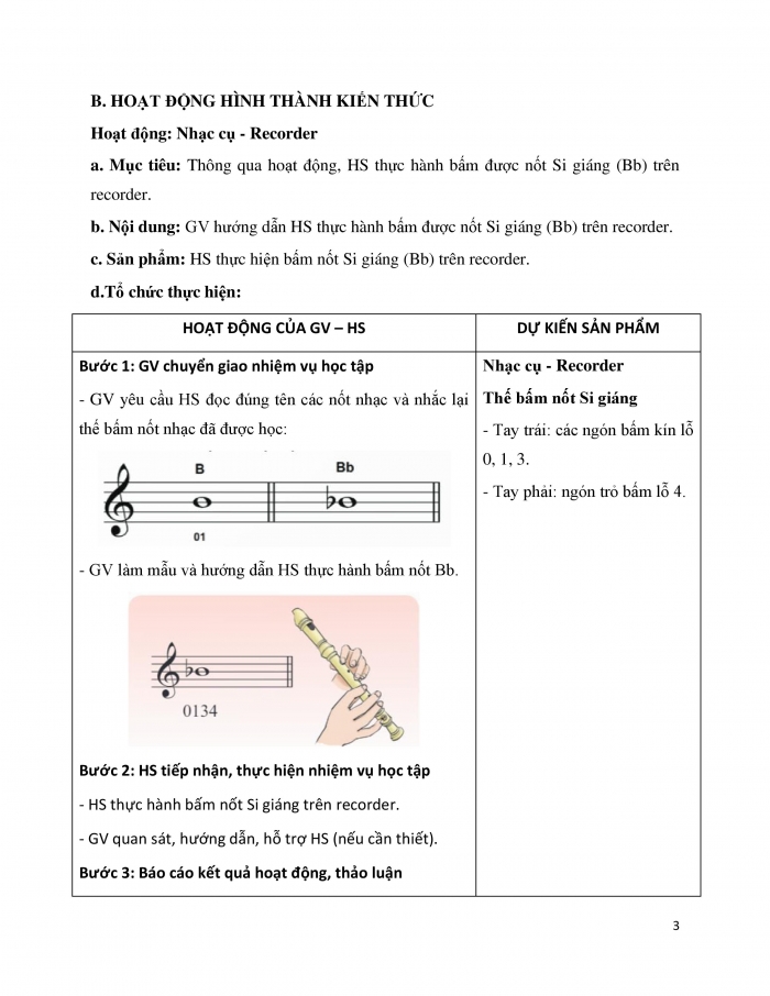 Giáo án và PPT Âm nhạc 9 kết nối Tiết 16: Nhạc cụ Recorder hoặc kèn phím