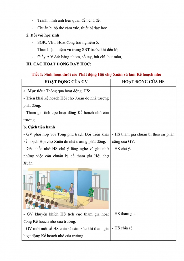 Giáo án và PPT Hoạt động trải nghiệm 5 chân trời bản 2 Chủ đề 5: Tập kinh doanh và quản lí chi tiêu - Tuần 17