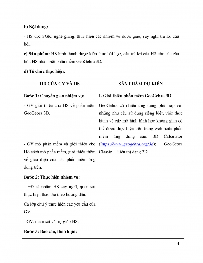 Giáo án và PPT Toán 11 cánh diều Thực hành phần mềm GeoGebra