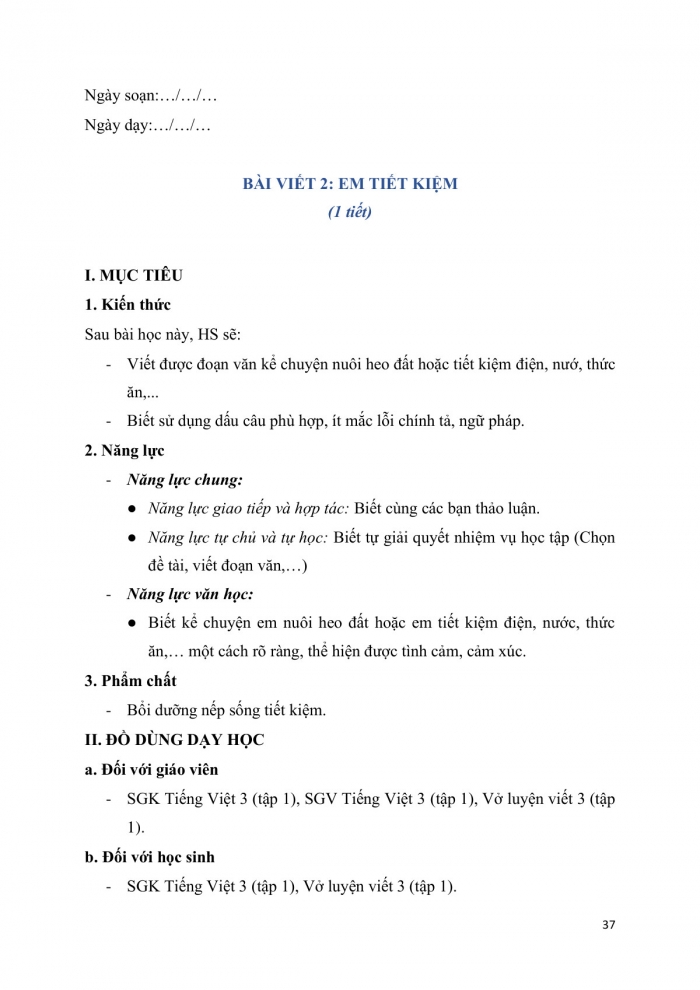 Giáo án và PPT Tiếng Việt 3 cánh diều Bài 3: Thả diều, So sánh, Em tiết kiệm