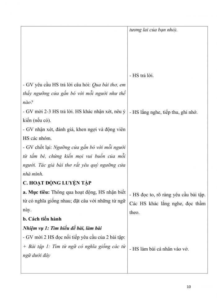 Giáo án và PPT Tiếng Việt 3 cánh diều Bài 4: Ngưỡng cửa, Từ có nghĩa giống nhau, Ôn chữ viết hoa E Ê, Trao đổi Nhận và gọi điện thoại