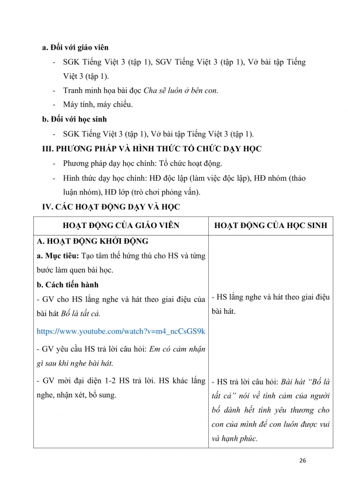 Giáo án và PPT Tiếng Việt 3 cánh diều Bài 4: Cha sẽ luôn ở bên con, Câu hỏi, Kể chuyện em và người thân