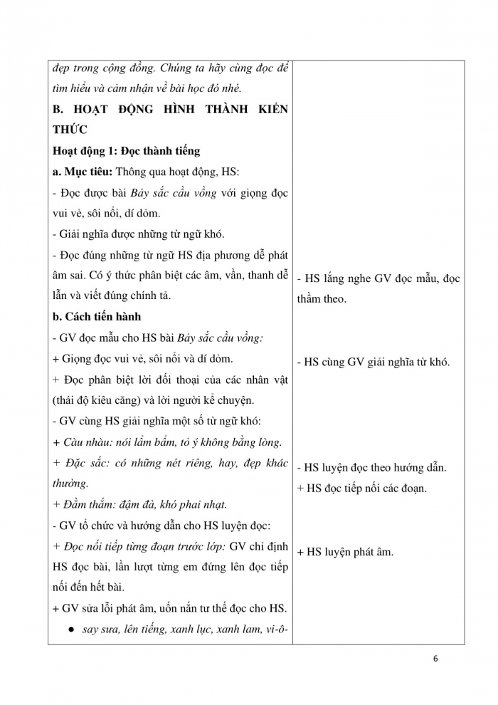 Giáo án và PPT Tiếng Việt 3 cánh diều Bài 6: Bảy sắc cầu vồng, Ôn tập về từ ngữ chỉ đặc điểm, Luyện tập về từ có nghĩa giống nhau