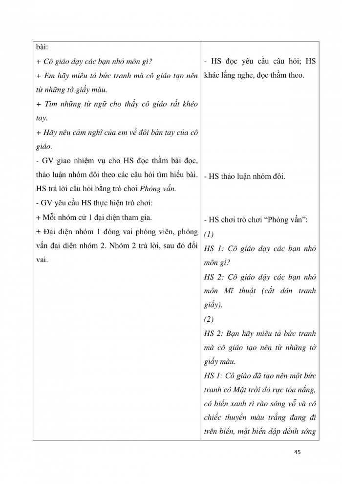 Giáo án và PPT Tiếng Việt 3 cánh diều Bài 9: Bàn tay cô giáo, Luyện tập về câu cảm, Nghe – viết Tiếng chim, Phân biệt oay/ay, uây/ây, r/d/gi, dấu hỏi/dấu ngã, Trao đổi Em đọc sách báo