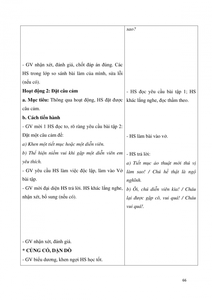 Giáo án và PPT Tiếng Việt 3 cánh diều Bài 9: Quà tặng chú hề, Ôn tập về câu hỏi Vì sao?, Luyện tập về câu cảm, Nghệ sĩ nhỏ