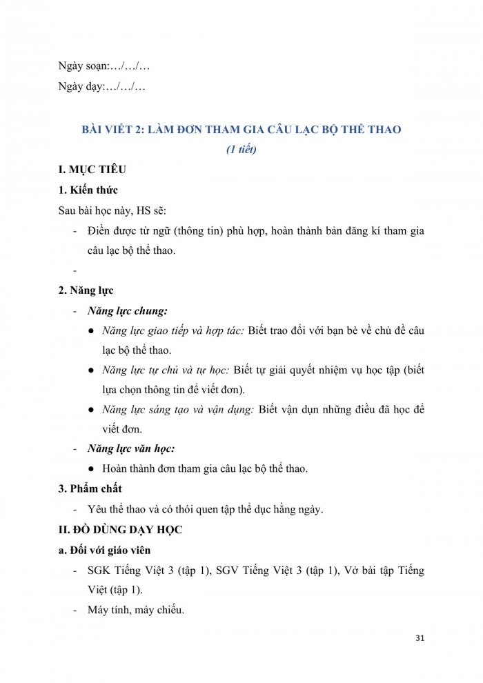 Giáo án và PPT Tiếng Việt 3 cánh diều Bài 8: Lời kêu gọi toàn dân tập thể dục, Câu khiến, Luyện tập về từ có nghĩa trái ngược nhau, Làm đơn tham gia câu lạc bộ thể thao