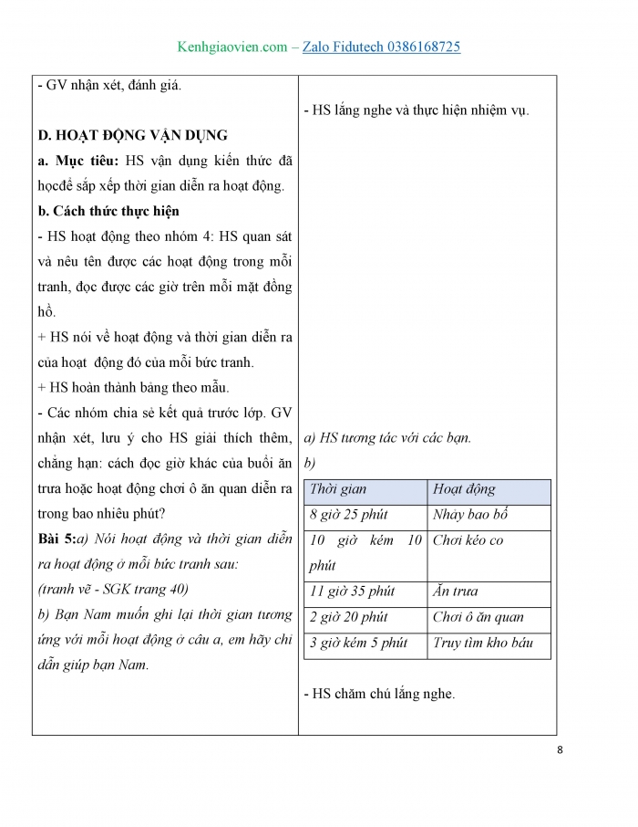 Giáo án và PPT Toán 3 cánh diều bài Thực hành xem đồng hồ