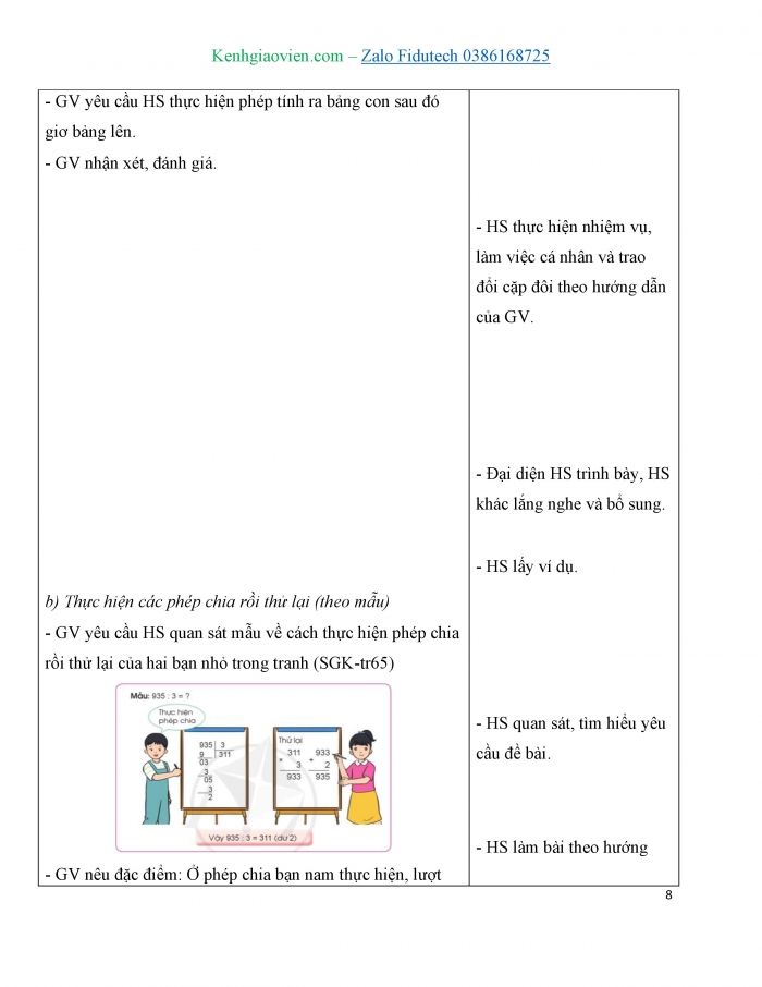 Giáo án và PPT Toán 3 cánh diều bài Chia cho số có một chữ số trong phạm vi 100 000