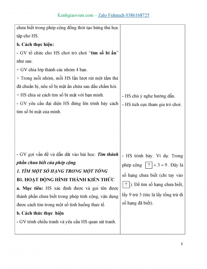 Giáo án và PPT Toán 3 cánh diều bài Tìm thành phần chưa biết của phép tính