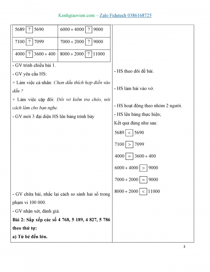 Giáo án và PPT Toán 3 cánh diều bài Ôn tập về số và phép tính trong phạm vi 100 000