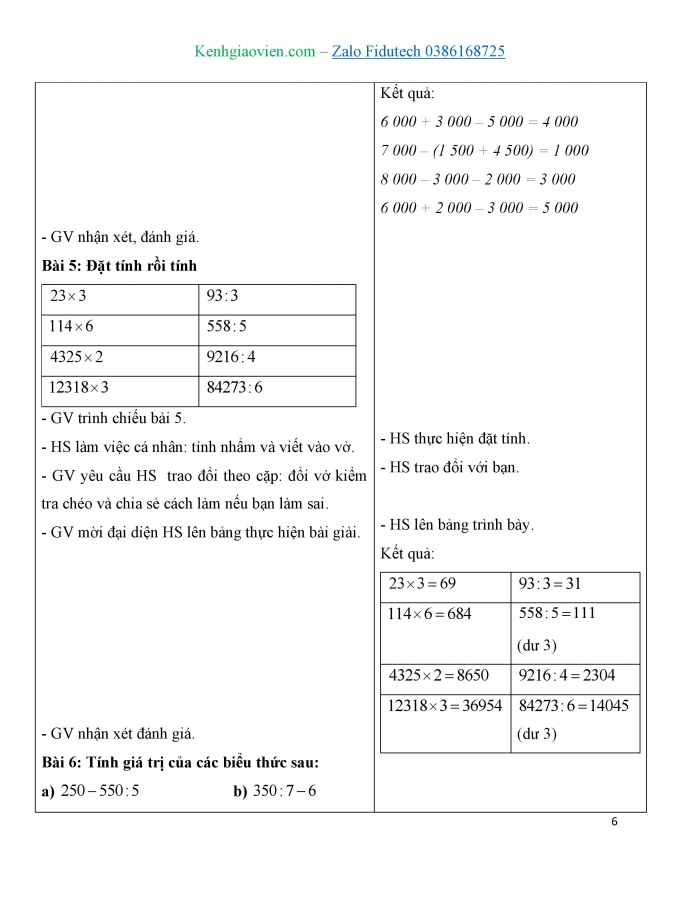 Giáo án và PPT Toán 3 cánh diều bài Ôn tập về số và phép tính trong phạm vi 100 000