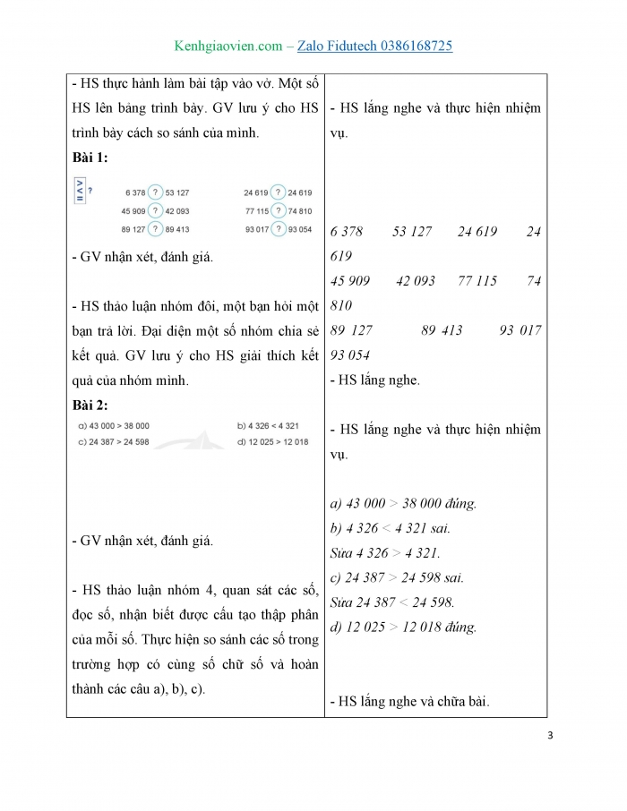 Giáo án và PPT Toán 3 cánh diều bài Luyện tập (Chương 3)