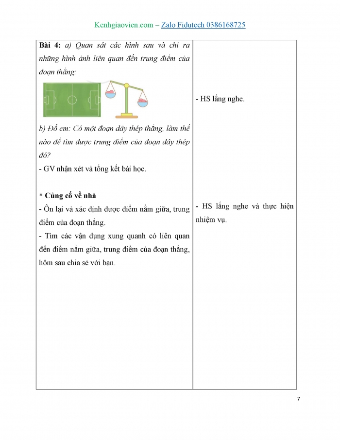 Giáo án và PPT Toán 3 cánh diều bài Điểm ở giữa. Trung điểm của đoạn thẳng