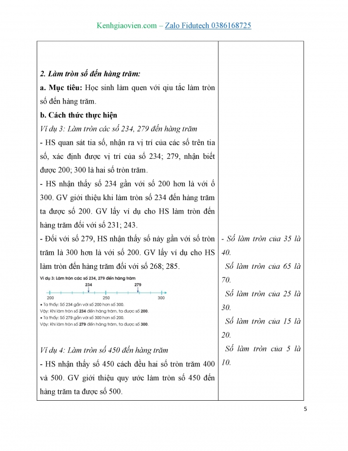 Giáo án và PPT Toán 3 cánh diều bài Làm tròn số đến hàng chục, hàng trăm