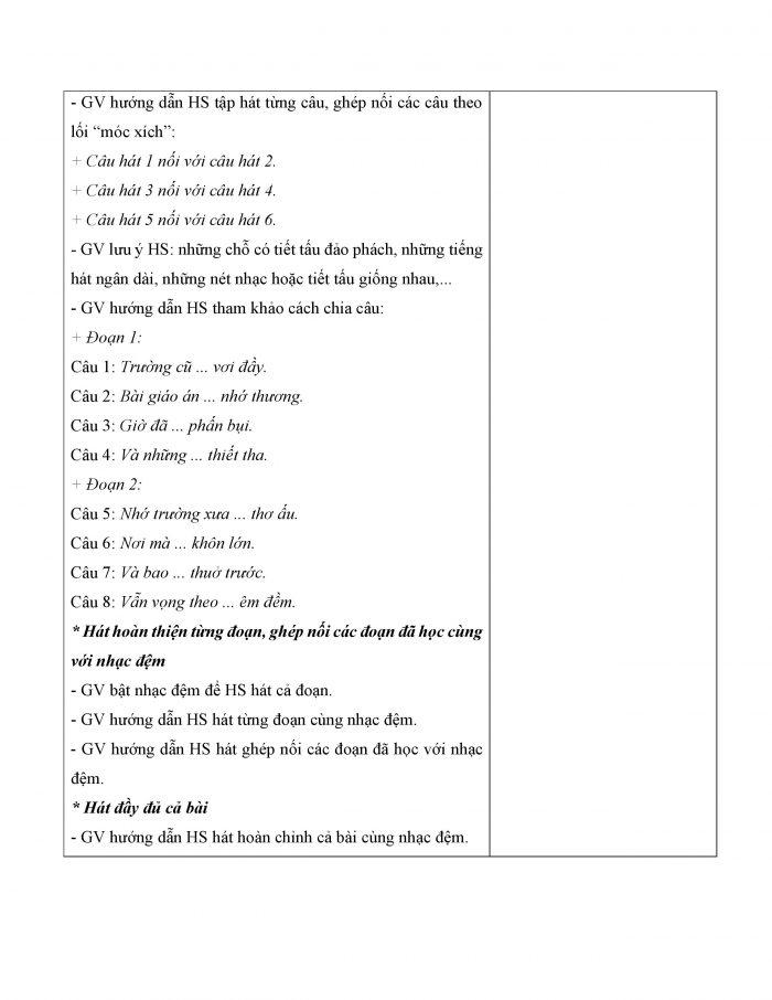 Giáo án và PPT Âm nhạc 9 cánh diều Bài 5 Tiết 1: Hát bài Dáng thầy, Sơ lược về dịch giọng, Trải nghiệm và khám phá Dịch giọng một nét nhạc