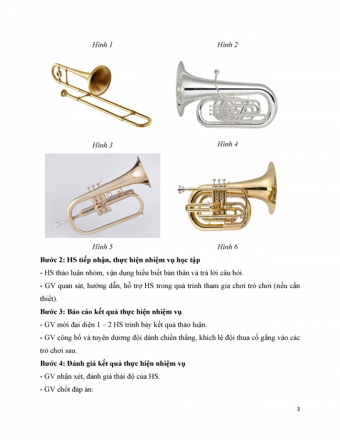 Giáo án và PPT Âm nhạc 9 cánh diều Bài 5 Tiết 2: Kèn cor và kèn trombone, Ôn tập bài hát Dáng thầy