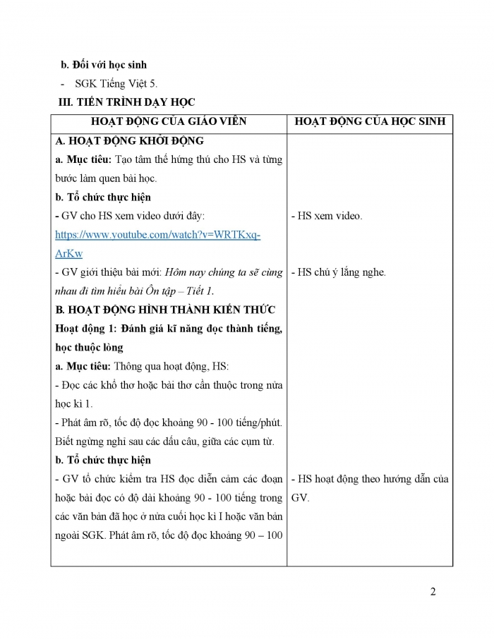 Giáo án và PPT Tiếng Việt 5 cánh diều Bài 10: Ôn tập cuối học kì I (Tiết 1 + 2)