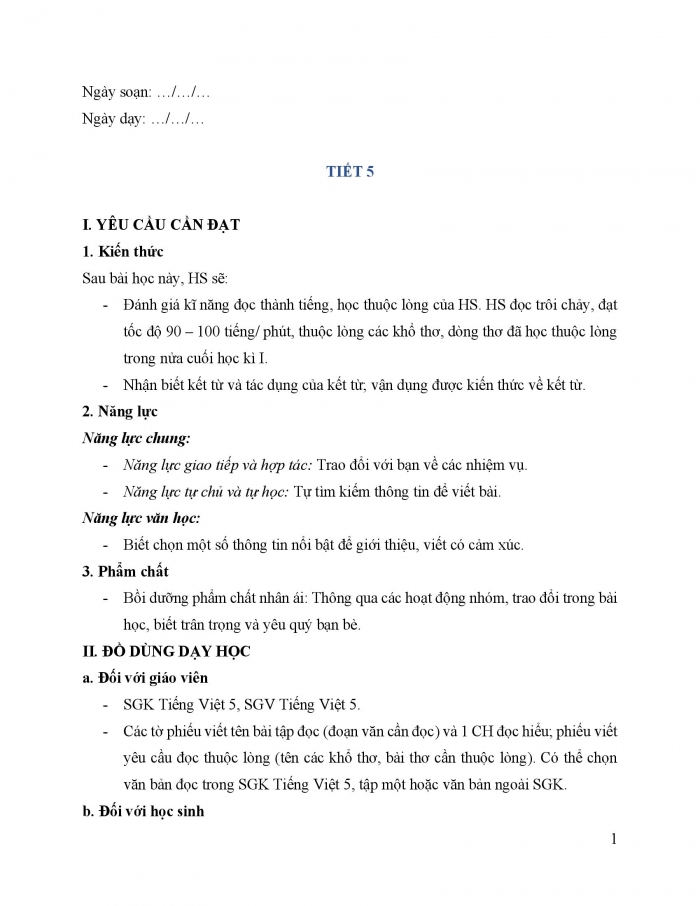 Giáo án và PPT Tiếng Việt 5 cánh diều Bài 10: Ôn tập cuối học kì I (Tiết 5 + 6 + 7)