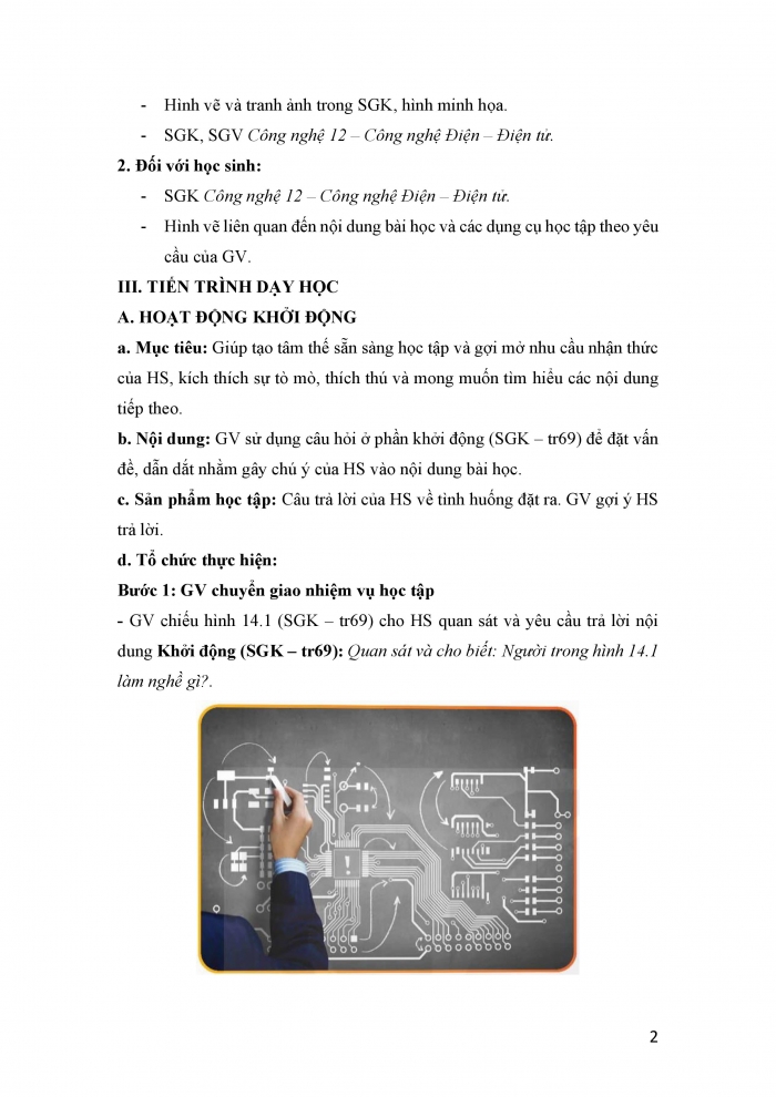 Giáo án và PPT công nghệ 12 điện - điện tử Kết nối bài 14: Ngành nghề và dịch vụ trong lĩnh vực kĩ thuật điện tử