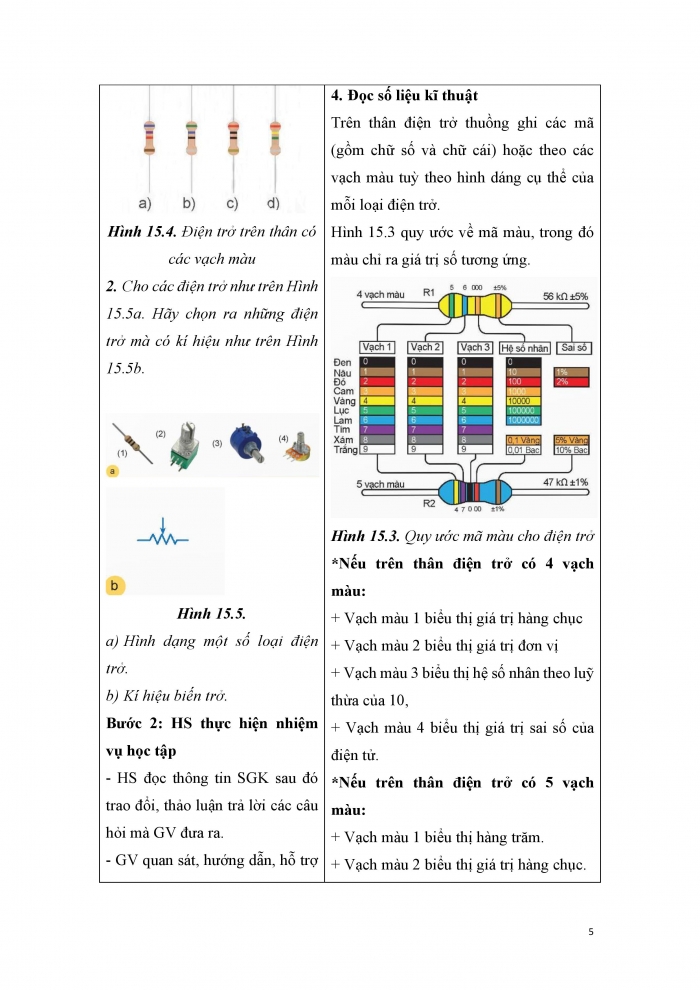 Giáo án và PPT công nghệ 12 điện - điện tử Kết nối bài 15: Điện trở, tụ điện và cuộn cảm