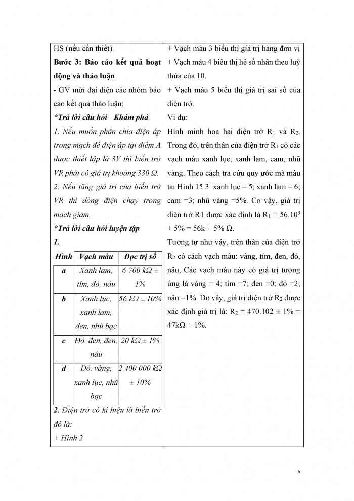 Giáo án và PPT công nghệ 12 điện - điện tử Kết nối bài 15: Điện trở, tụ điện và cuộn cảm