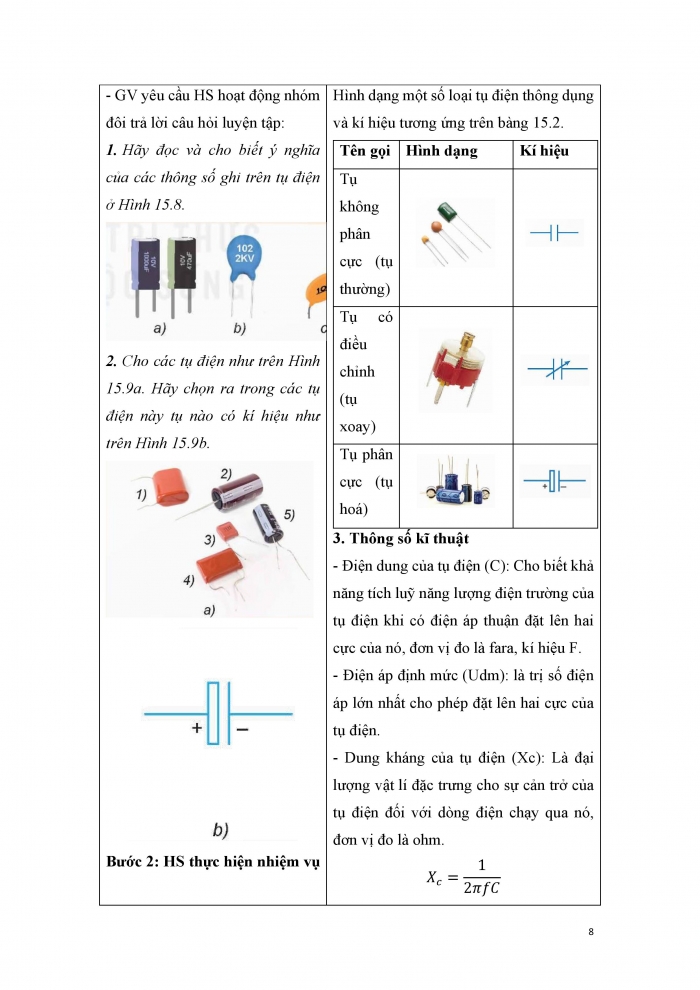 Giáo án và PPT công nghệ 12 điện - điện tử Kết nối bài 15: Điện trở, tụ điện và cuộn cảm