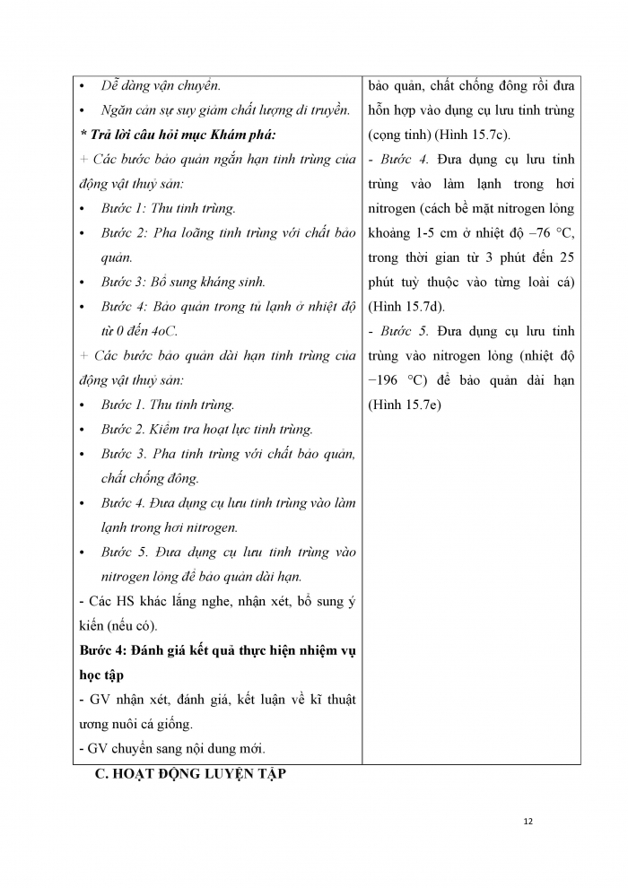 Giáo án và PPT công nghệ 12 lâm nghiệp thủy sản Kết nối bài 15: Ứng dụng công nghệ sinh học trong chọn và nhân giống thủy sản