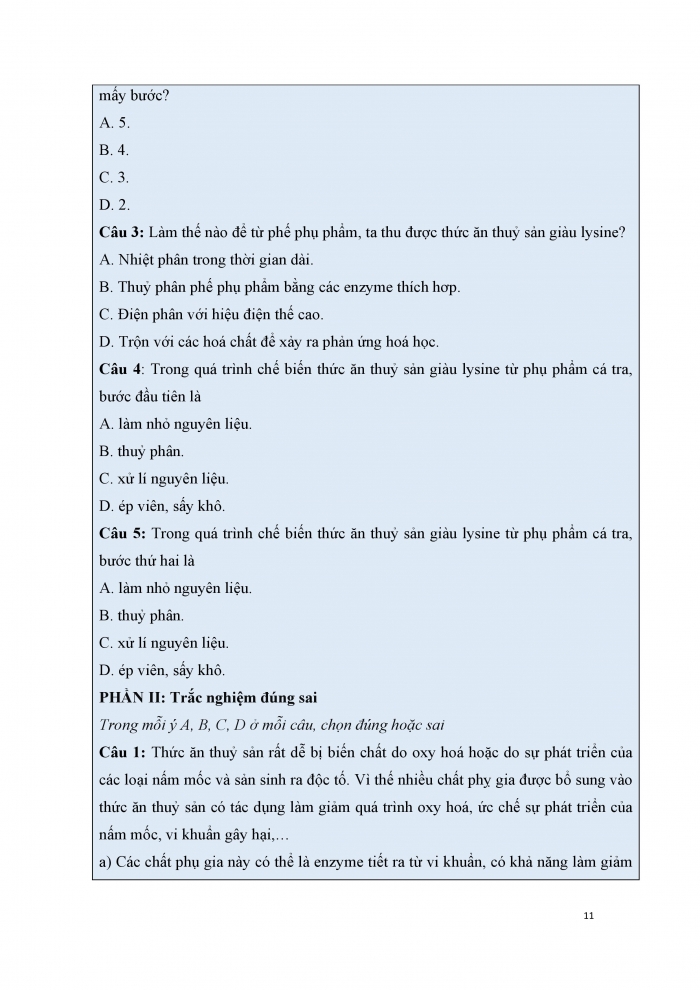 Giáo án và PPT công nghệ 12 lâm nghiệp thủy sản Kết nối bài 18: Ứng dụng công nghệ sinh học trong bảo quản, chế biến thức ăn thủy sản