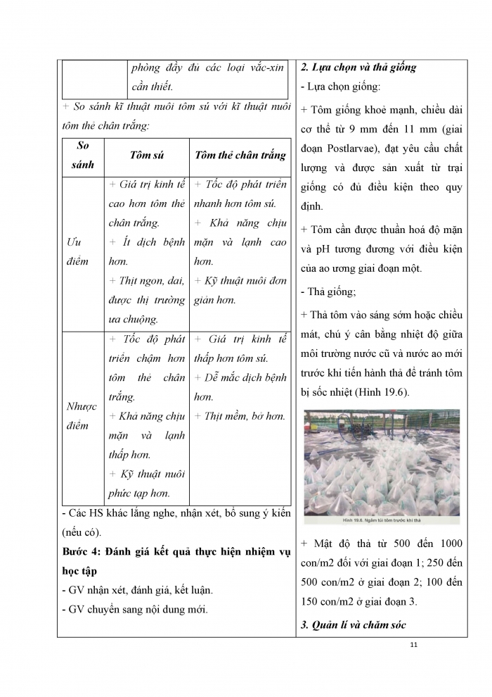 Giáo án và PPT công nghệ 12 lâm nghiệp thủy sản Kết nối bài 19: Công nghệ nuôi một số loài thủy sản phổ biến ở Việt Nam