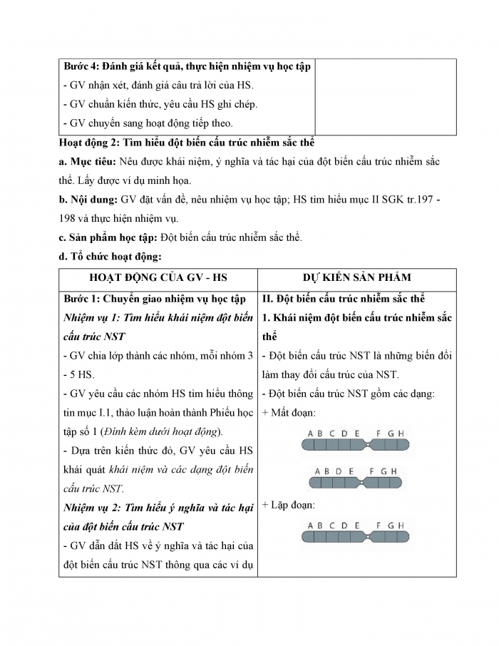 Giáo án và PPT KHTN 9 kết nối bài 46: Đột biến nhiễm sắc thể