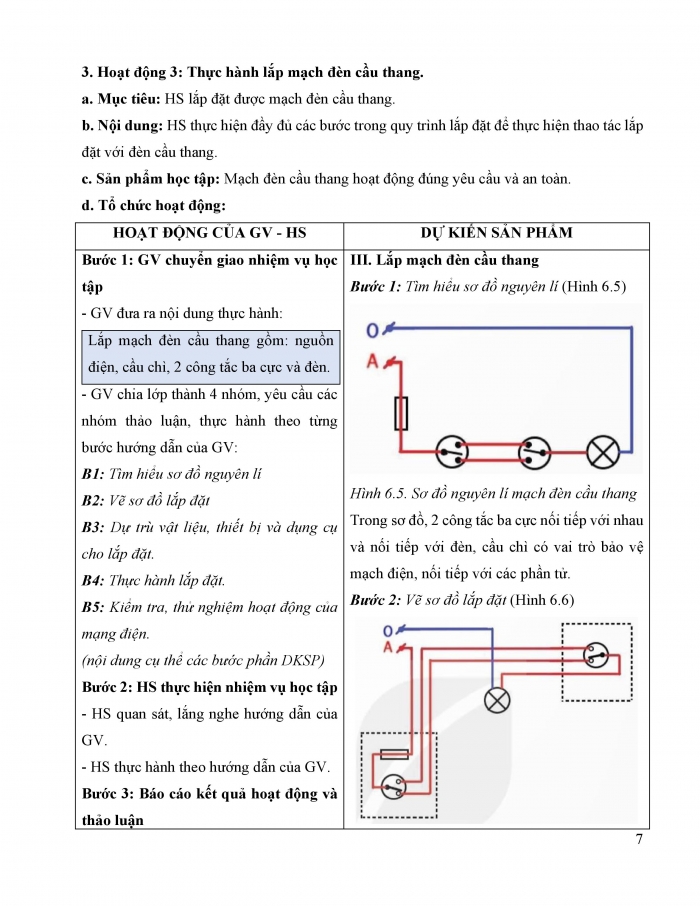 Giáo án và PPT Công nghệ 9 Lắp đặt mạng điện trong nhà Kết nối Bài 6: Thực hành Lắp đặt mạng điện trong nhà