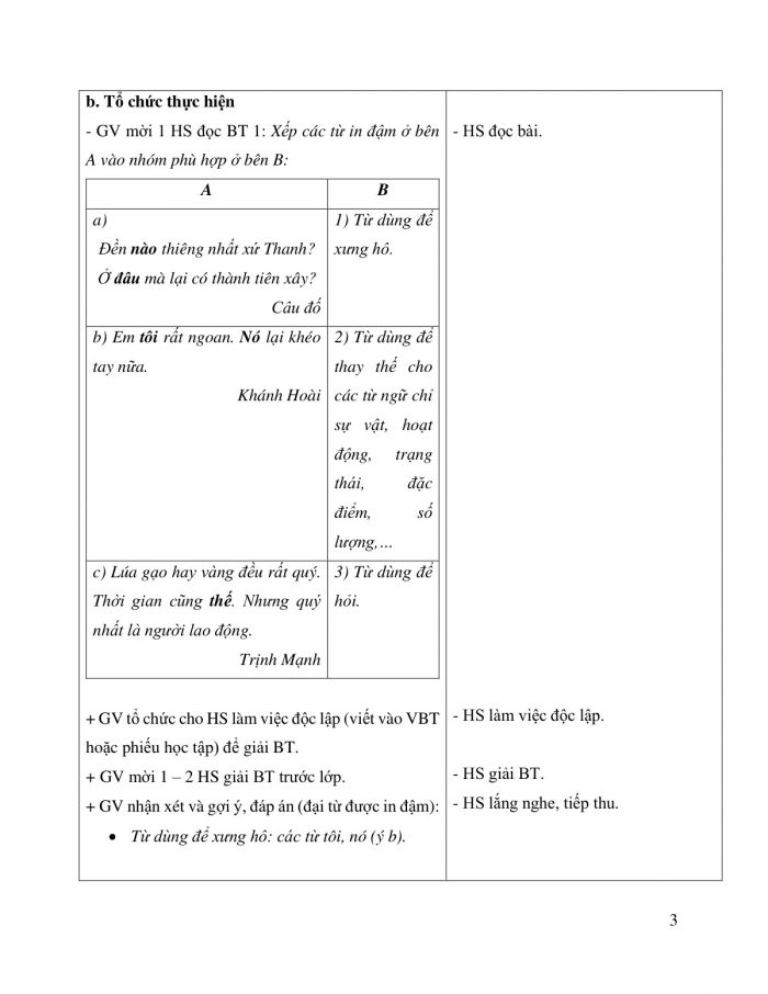 Giáo án và PPT Tiếng Việt 5 cánh diều Bài 7: Đại từ