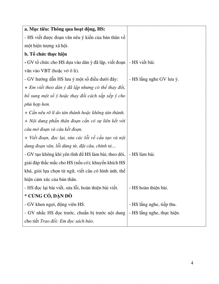 Giáo án và PPT Tiếng Việt 5 cánh diều Bài 8: Luyện tập viết đoạn văn nêu ý kiến về một hiện tượng xã hội (Thực hành viết)