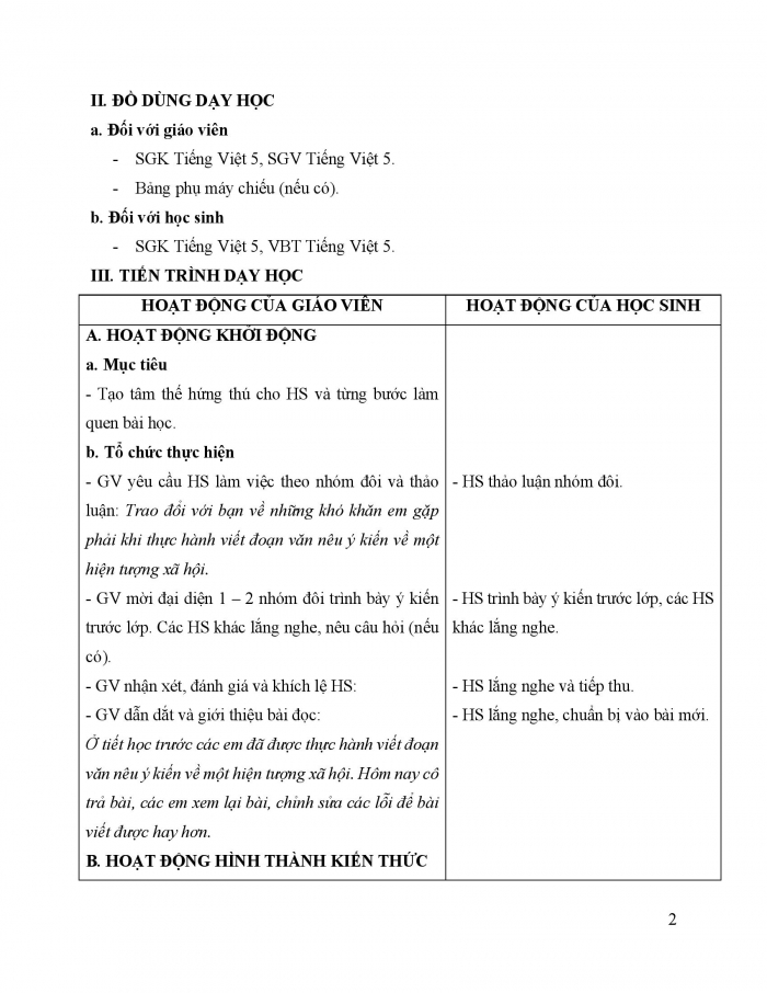 Giáo án và PPT Tiếng Việt 5 cánh diều Bài 9: Trả bài viết đoạn văn nêu ý kiến về một hiện tượng xã hội