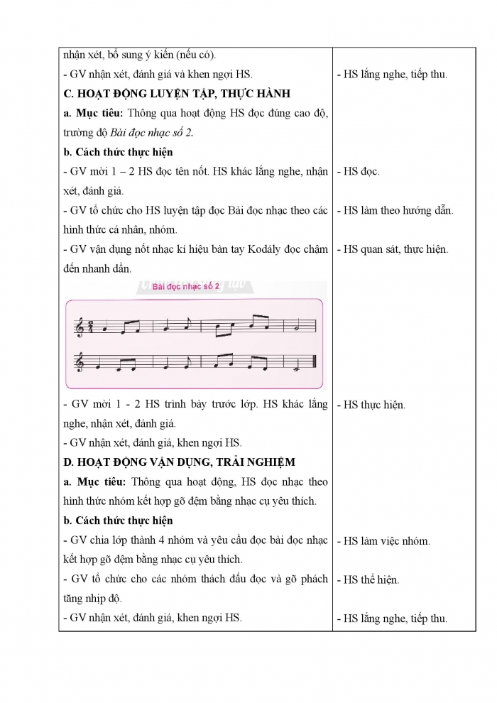 Giáo án và PPT Âm nhạc 5 chân trời Tiết 3: Ôn tập đọc nhạc. Bài đọc nhạc số 2. Thường thức âm nhạc. Giới thiệu hai nhạc sĩ Hoàng Long, Hoàng Lân