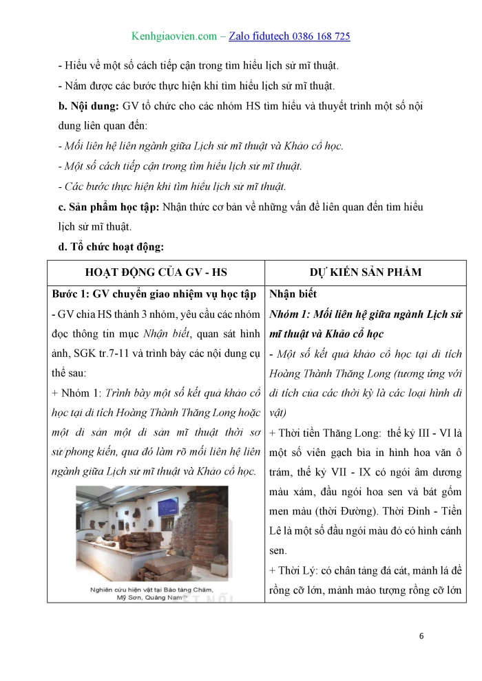 Giáo án và PPT Mĩ thuật 10 Lí luận và Lịch sử mĩ thuật Kết nối Bài 1: Khái quát chung về lịch sử mĩ thuật