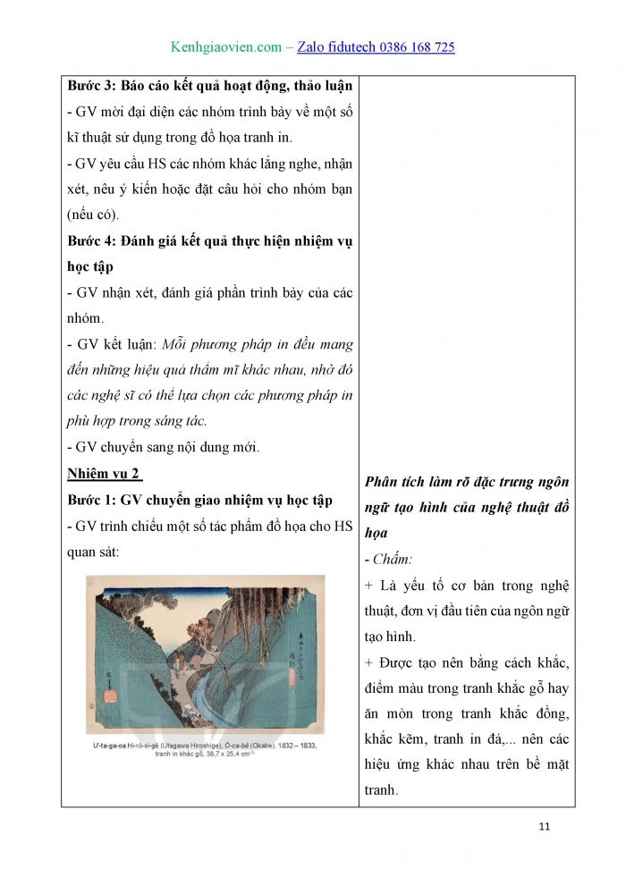 Giáo án và PPT Mĩ thuật 10 Đồ hoạ (tranh in) Kết nối Bài 1: Nghệ thuật đồ hoạ tranh in