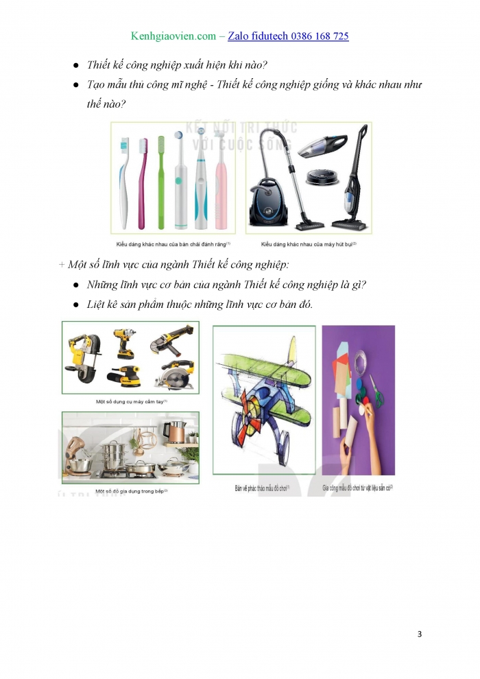 Giáo án và PPT Mĩ thuật 10 Thiết kế công nghiệp Kết nối Bài 1: Ngành Thiết kế công nghiệp trong đời sống xã hội