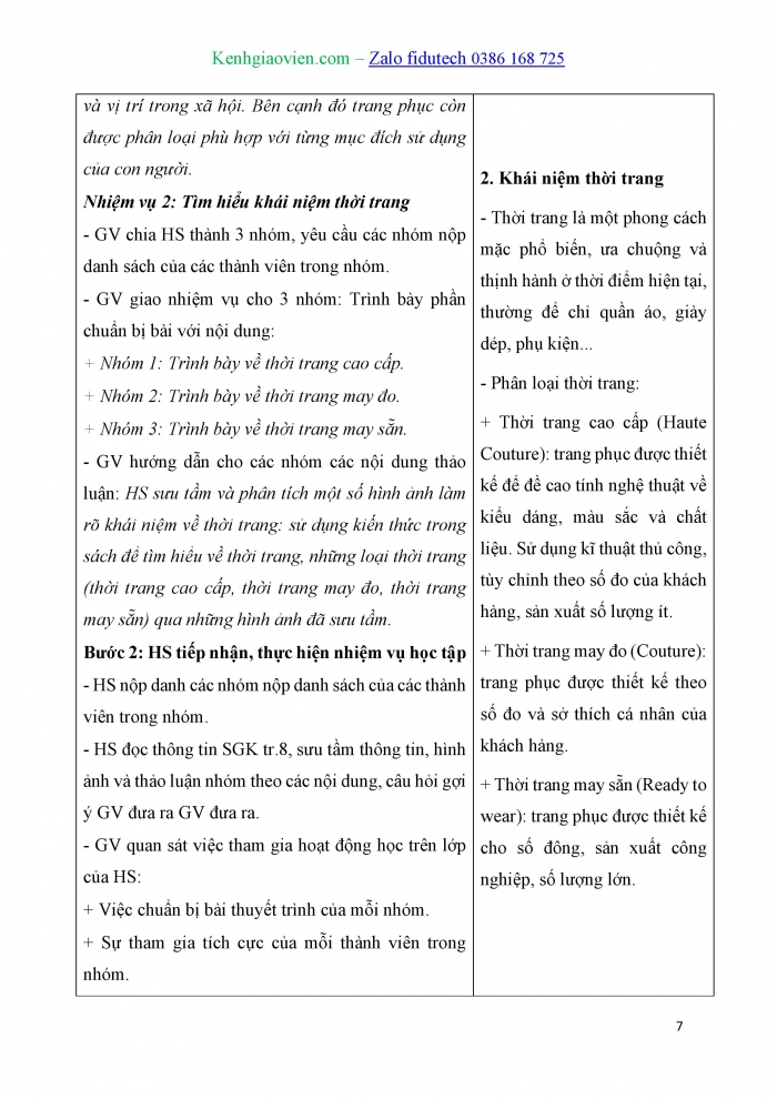 Giáo án và PPT Mĩ thuật 10 Thiết kế thời trang Kết nối Bài 1: Khái quát về thiết kế thời trang