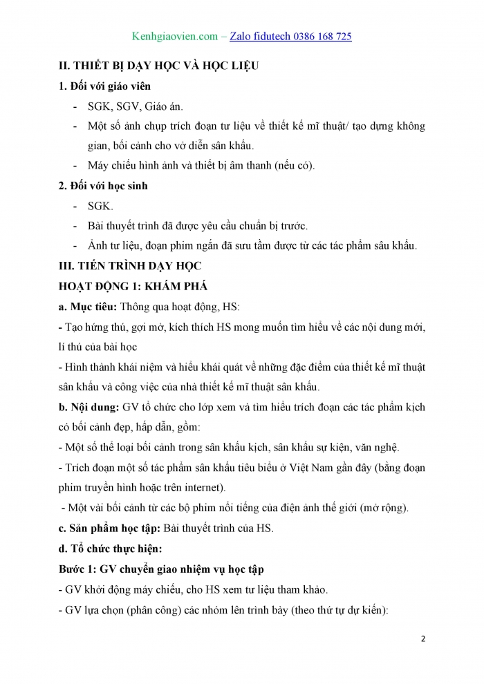 Giáo án và PPT Mĩ thuật 10 Thiết kế mĩ thuật sân khấu điện ảnh Kết nối Bài 1: Thiết kế mĩ thuật sân khấu