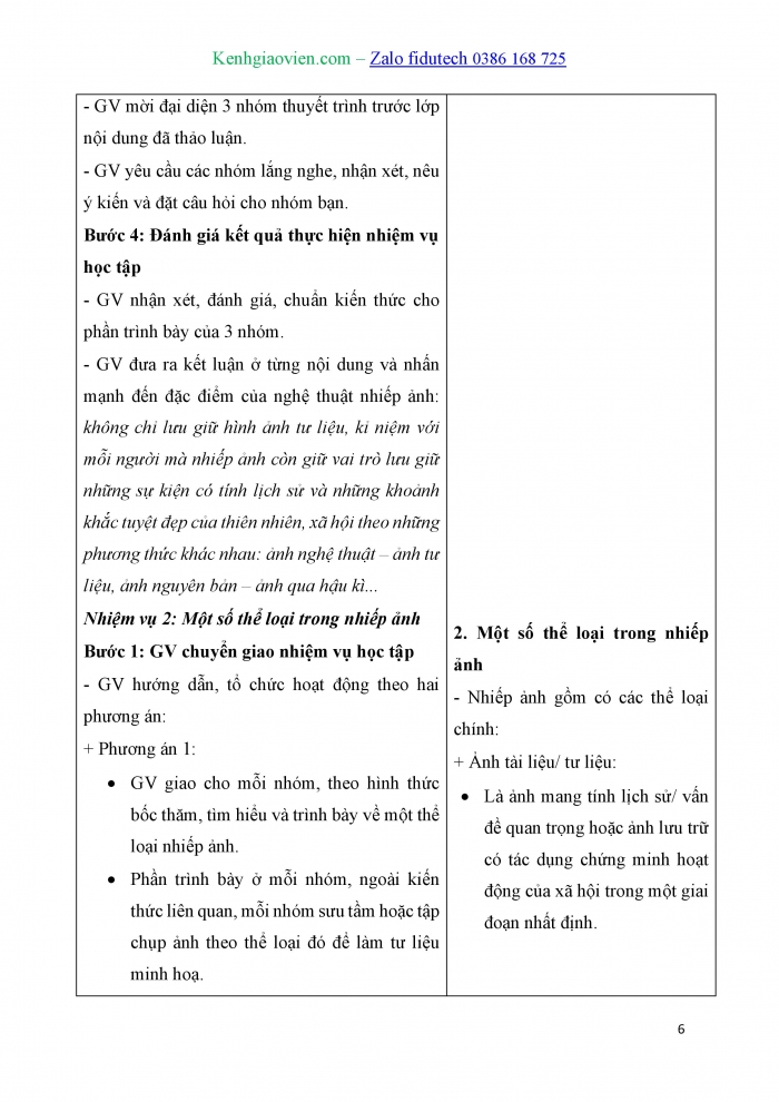 Giáo án và PPT Mĩ thuật 10 Thiết kế mĩ thuật đa phương tiện Kết nối Bài 1: Khái quát về nghệ thuật nhiếp ảnh