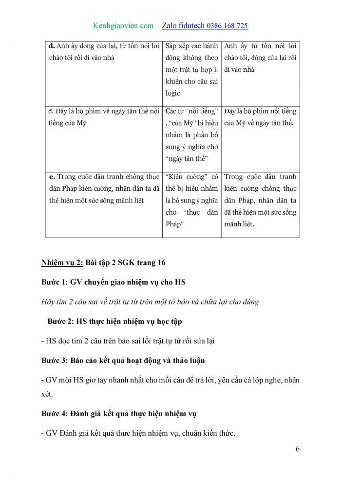 Giáo án và PPT Ngữ văn 10 chân trời Bài 6: Thực hành tiếng Việt