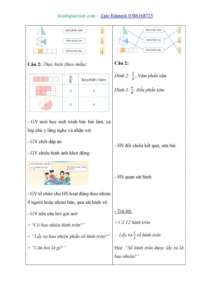 Giáo án và PPT Toán 4 cánh diều Bài 82: Tìm phân số của một số