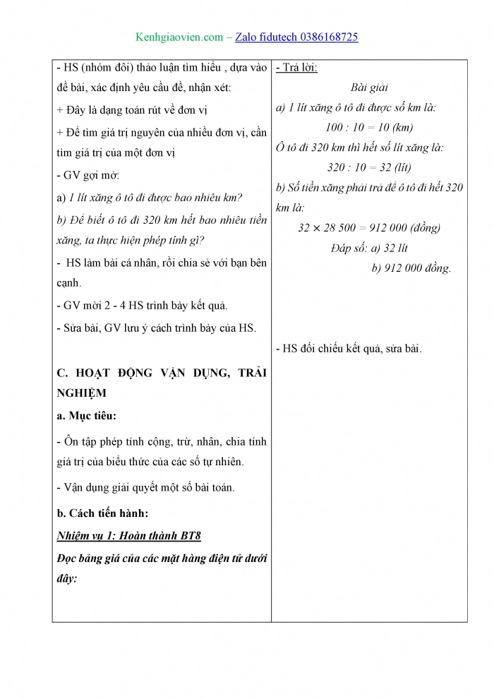 Giáo án và PPT Toán 4 cánh diều Bài 92: Ôn tập về số tự nhiên và các phép tính với số tự nhiên
