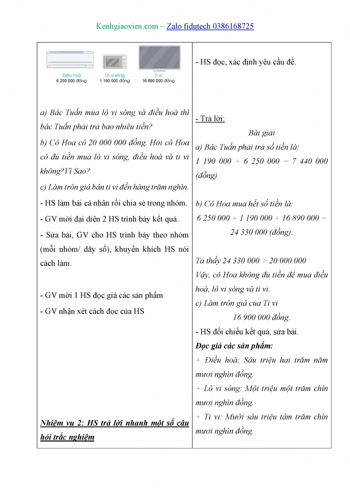Giáo án và PPT Toán 4 cánh diều Bài 92: Ôn tập về số tự nhiên và các phép tính với số tự nhiên