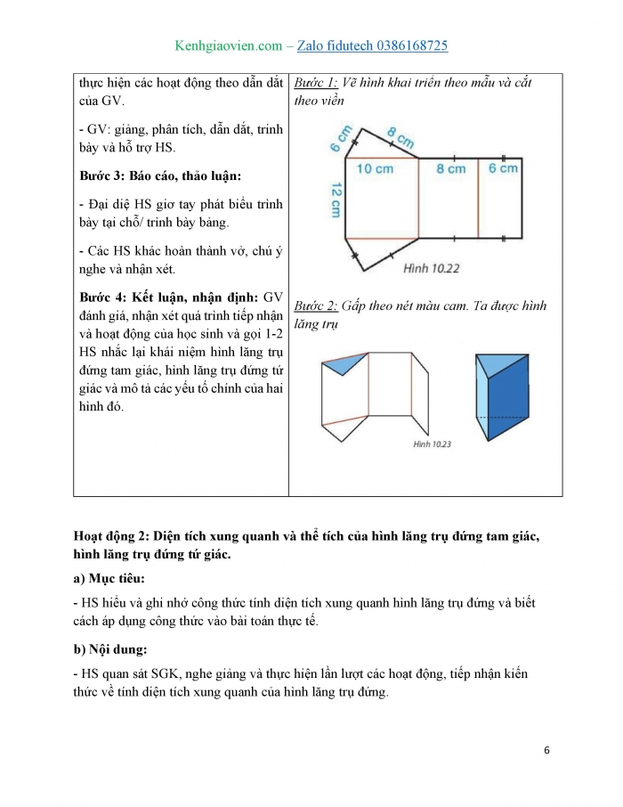 Giáo án và PPT Toán 7 kết nối Bài 37: Hình lăng trụ đứng tam giác và hình lăng trụ đứng tứ giác