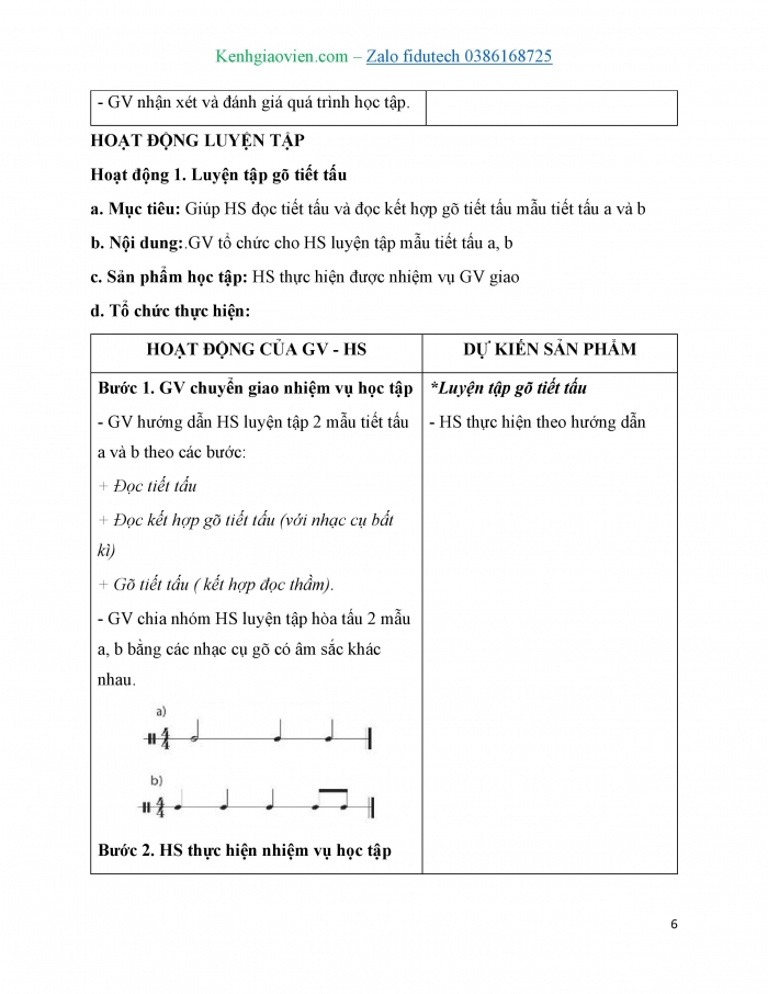 Giáo án và PPT Âm nhạc 7 chân trời Tiết 2: Nhạc cụ thể hiện tiết tấu, Nhạc cụ Sáo recorder Luyện tập thổi nốt Mi